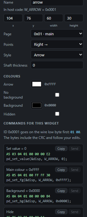 Arrow: Settings