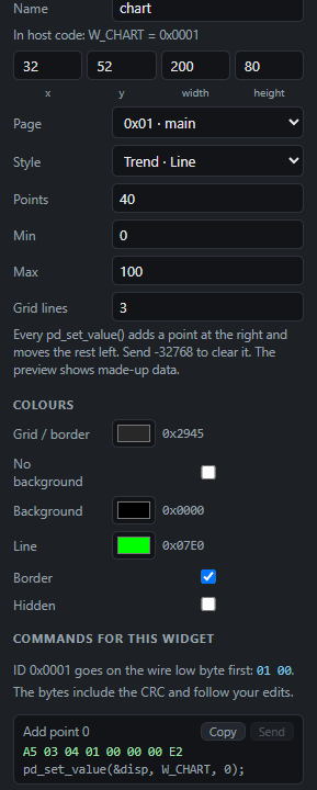 Chart: Settings