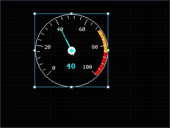 Needle gauge: On the display