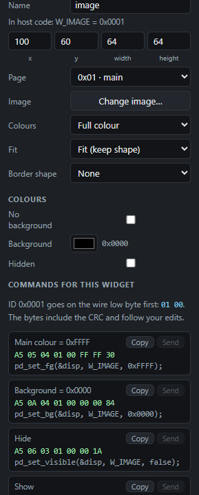 Image / logo: Settings