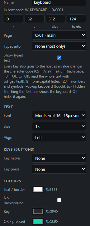 Keyboard: Settings