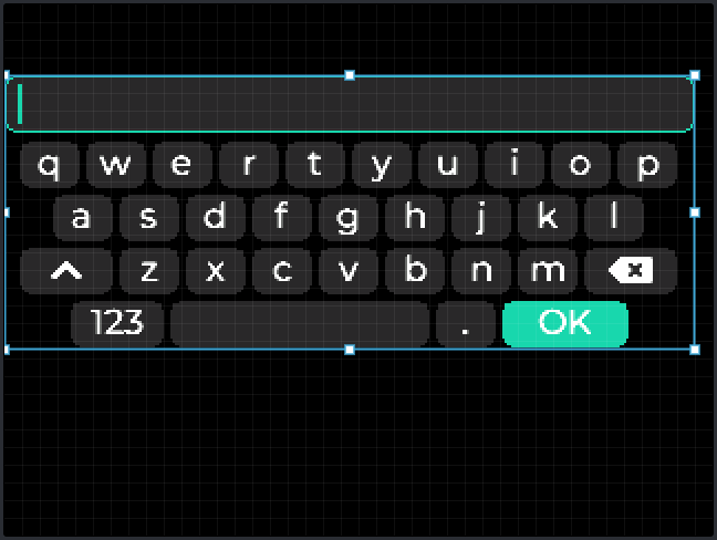 Keyboard: On the display