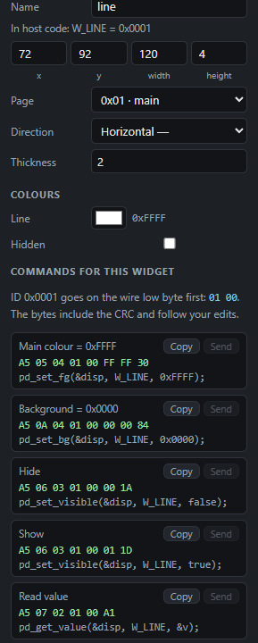 Line: Settings
