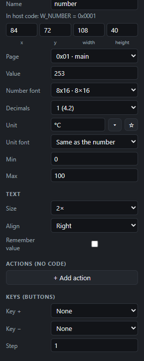 Number: Settings
