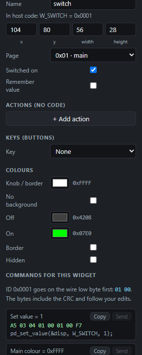 Switch: Settings