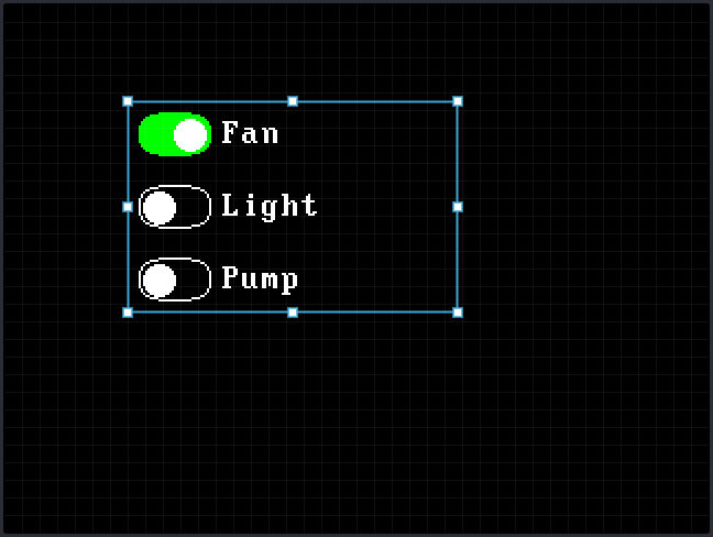 Switch array: On the display